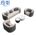 荺炬沙发1+1+3+茶几橘/灰 沙发灰1+1+3+茶几 组