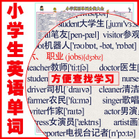 小学英语单词表分类大全挂图 记忆表知识小升初复习起点图表墙贴