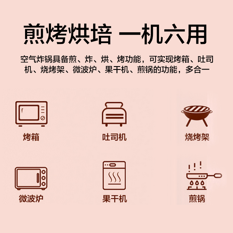 大松(TOSOT)格力空气炸锅5L/升大容量 全自动 多功能家用空气炸锅易清洗 烤箱一体空气炸烤鸡翅 GFP-0501a