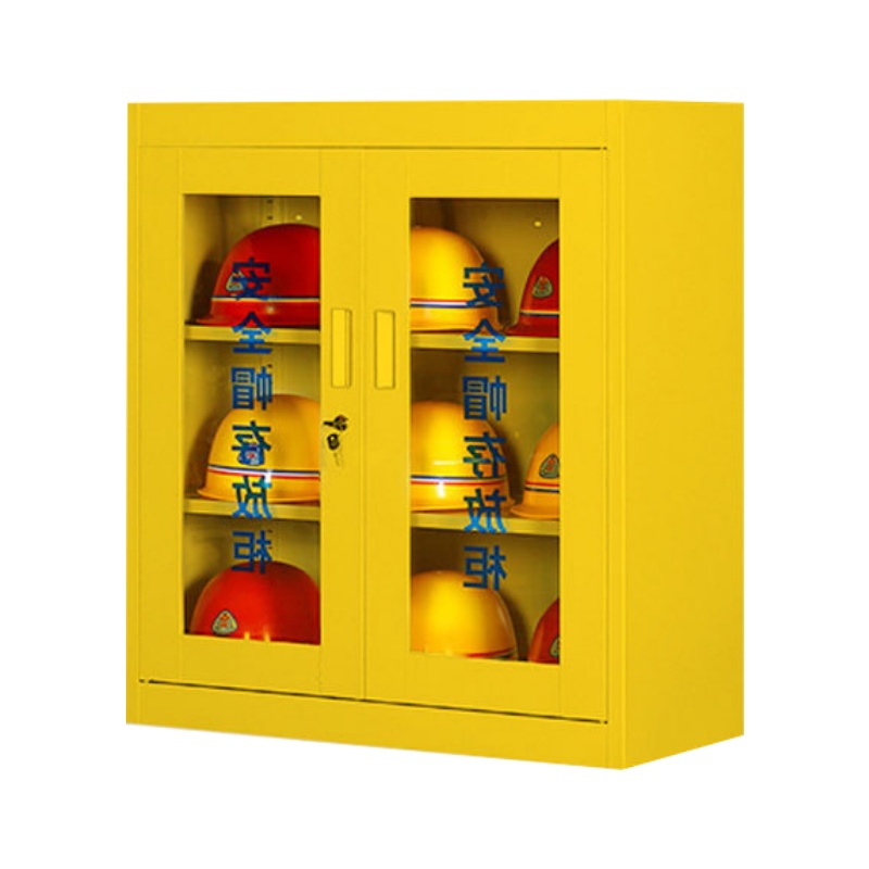 凌迪星黄色9顶安全帽柜80*36*90cm台高清大图