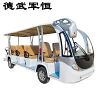 德武军恒电动观光车电动巡逻车敞篷14座大巴车5000瓦+72v150ah*9只铅酸电池刹车助力