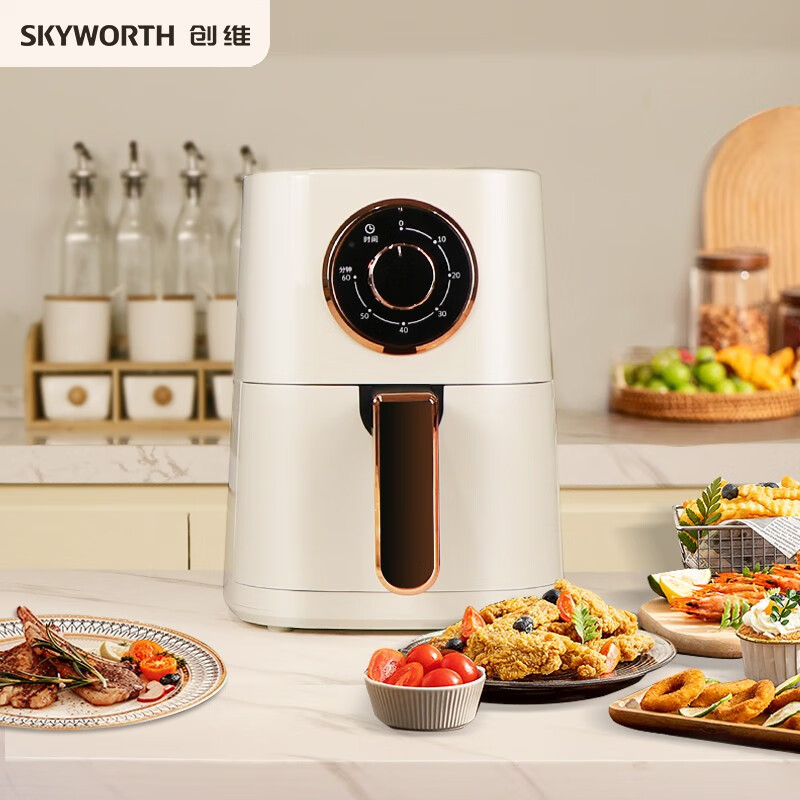 创维(Skyworth) 空气炸锅 K485 家用不粘易清洗精准定时炸烤箱一体大功率多功能电炸锅