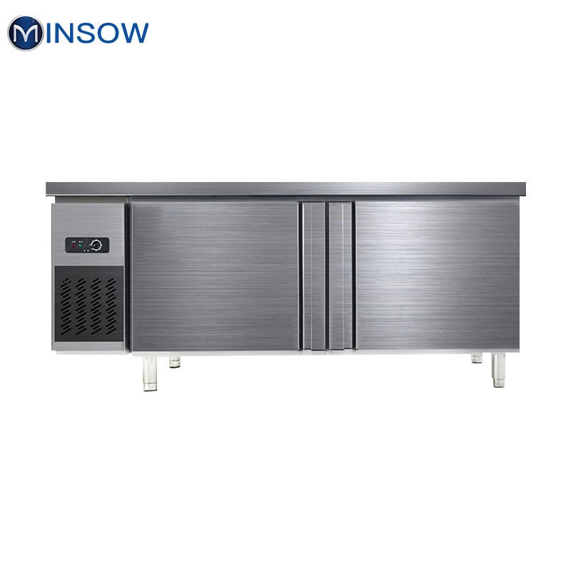 铭首(Minsow)PLD-12N2 1.2米全冷冻工作台 商用厨房柜 不锈钢奶茶设备 商用工作台