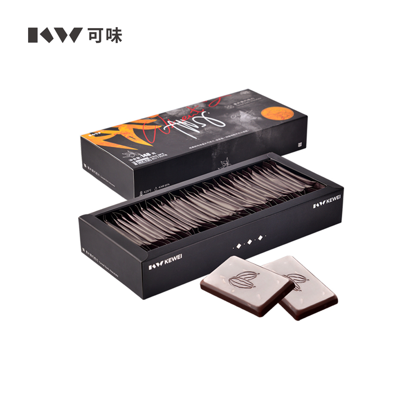 148克37粒枕式长方糖麦片黑巧克力纸盒