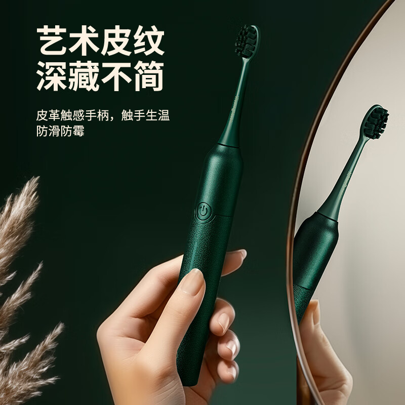 西屋(WESTINGHOUSE) 成人声波电动牙刷 软毛女士情侣牙刷 星空黑 WT-301K高清大图