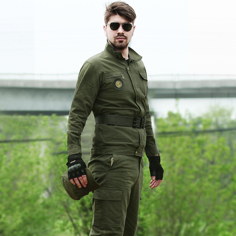 春秋军迷军绿色迷彩服套装耐磨男士作战训练衣服女上衣裤子