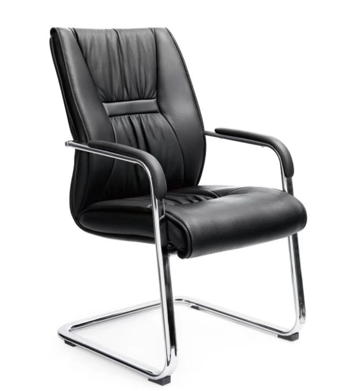 奥派克(AOPIK) 办公椅 W680*D580*H995 固定式柔软黑色的皮质办公椅