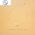 TWINZ听之原创设计月光石猫咪S925银守护爱情精致手链项链女_714 项链