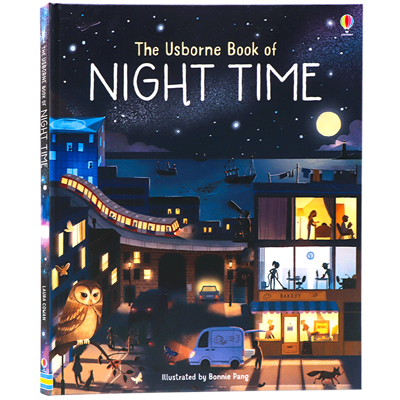 [正版]Usborne夜晚之书 英文原版绘本 The Usborne Book of Night Time 精装大开本