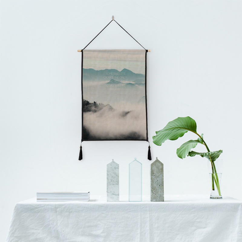 美帮汇北欧自然风景系列挂画挂毯壁挂 客厅走廊房间装饰挂画高清大图
