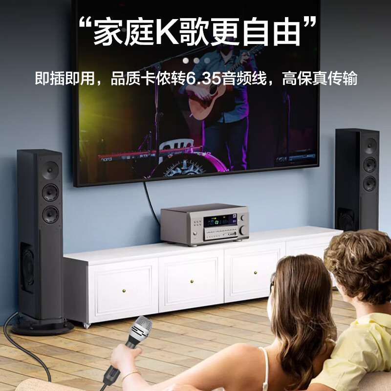 惠度(HuiDu)F14专业有线话筒会议演讲动圈麦家庭KTV卡拉OK演唱户外音响会议主持演讲麦克风高清大图