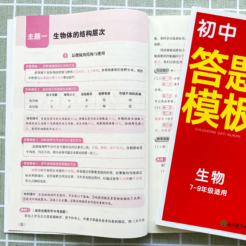 (4本)初中小四门[政史地生] 初中通用 [正版]初中政治历史答题模板 初中小四门知识点必背人教版七八九年级中考道德与法高清大图