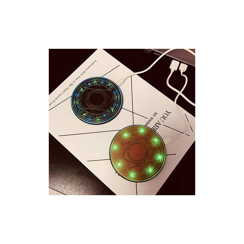 充钱器充电器手机无线充电器快充魔法阵接收器通用无线|樱花粉 魔法阵+Type-c接收器