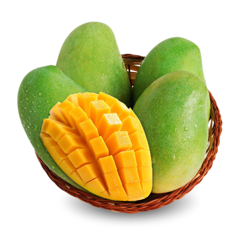 甄好吃广西玉芒青皮芒果3斤装散装单果规格200400g新鲜水果