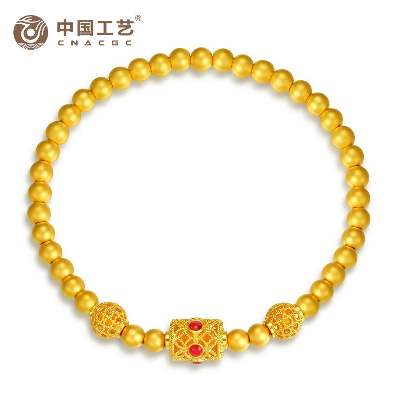 中国工艺古法金珠手串国潮风韵财源滚滚手串