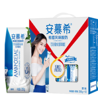 伊利YILI 安慕希原味酸奶 205g*12盒 常温发酵乳营养酸奶