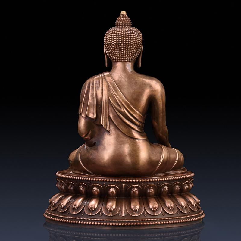 家柏饰(CORATED)释迦牟尼佛佛像 紫铜密宗释迦摩尼三宝佛车载随身小佛像高清大图