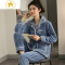 Ideamini珊瑚绒睡衣女秋冬季加厚加绒大码胖mm可外穿法兰绒家居服保暖套装睡衣