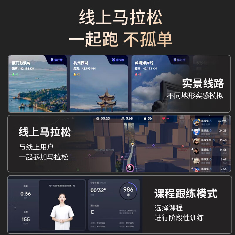 军霞 豪华商用智能跑步机 JX-696A高清大图