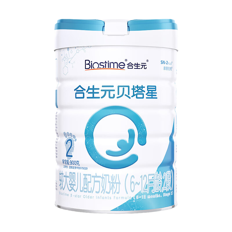 合生元(BIOSTIME) 贝塔星(原金装)婴幼儿配方奶粉2段900g(6-12月 )