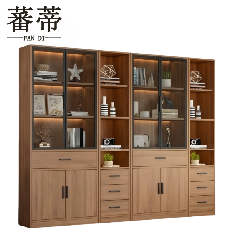 蕃蒂办公书柜2.4米台高清大图
