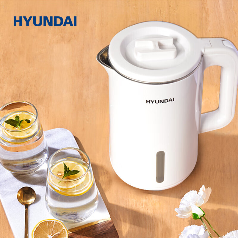 HYUNDAI双层不锈钢电热水壶HL1523A-09C高清大图
