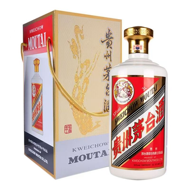 茅台 贵州茅台酒 飞天 53度3L 6斤装 大容量茅台 酱香型白酒