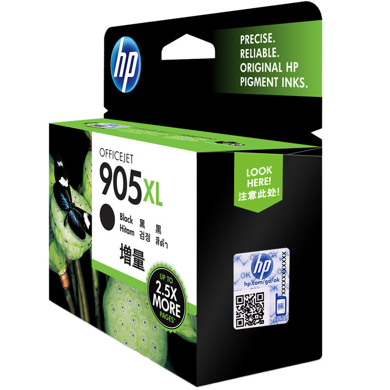 惠普(HP)T6M17AA 905XL 黑色墨盒(墨盒/墨水)适用 HP Officejet Pro 6960 6970