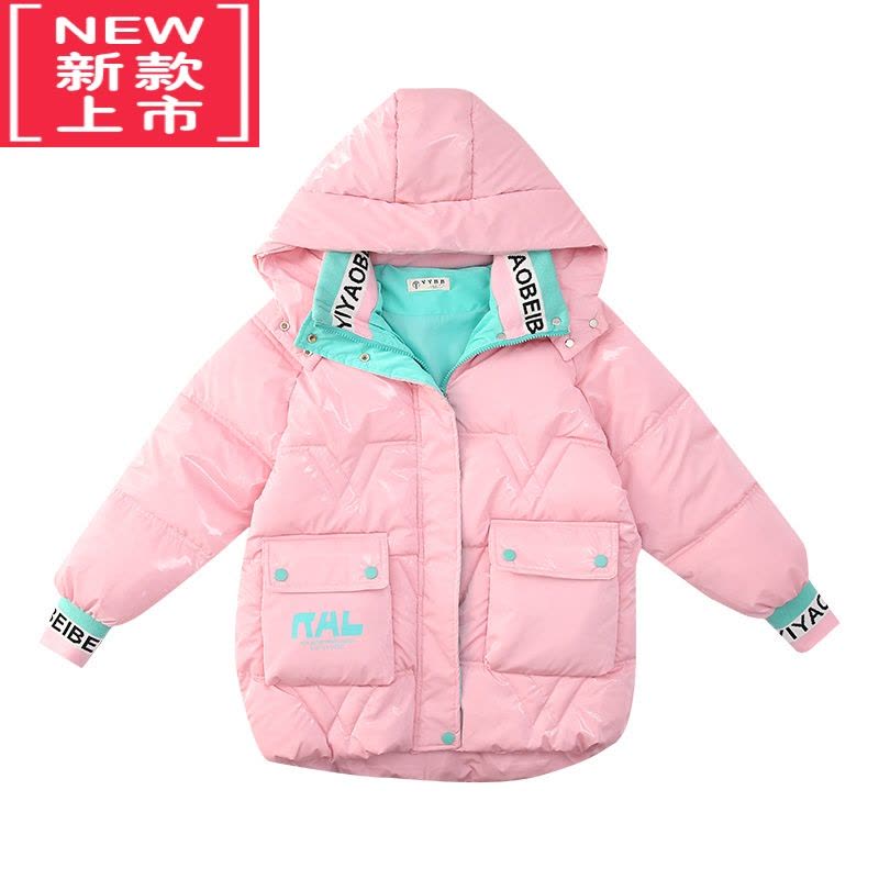 可莉允女童棉服儿童亮面免洗羽绒棉衣2022新款冬装洋气大童中长款棉袄潮图片