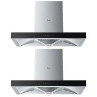 海尔(Haier)欧式油烟机 大吸力 热熔自清洁 脱排抽油烟机 家用 吸油烟机 厨房套装T3J07+T3J07