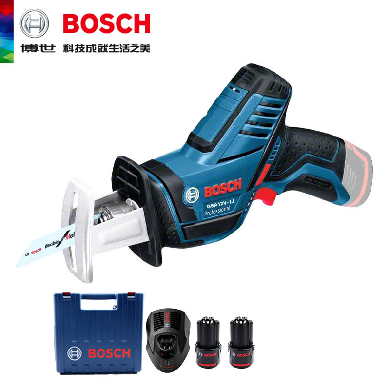 [苏宁自营]博世BOSCH电动工具 12V充电式马刀锯 切割锯 GSA12V-Li 2.0Ahx2 标配两电一充
