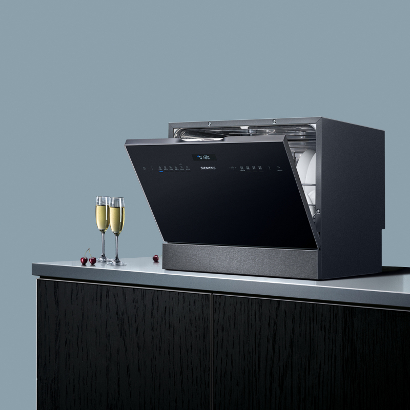 西门子 SK256B88BC 5套台式 欧洲原装进口 高温除菌 自动投放 加强烘干蒸饭柜高清大图