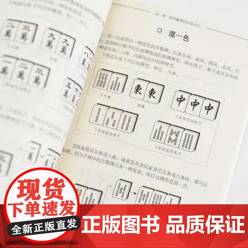 图解麻将赢牌技巧 麻将教学书 麻将秘籍 麻将技巧书籍 从此成为麻将高手 麻将的构成元素 行牌步骤 常见的胡牌类型 正版书高清大图