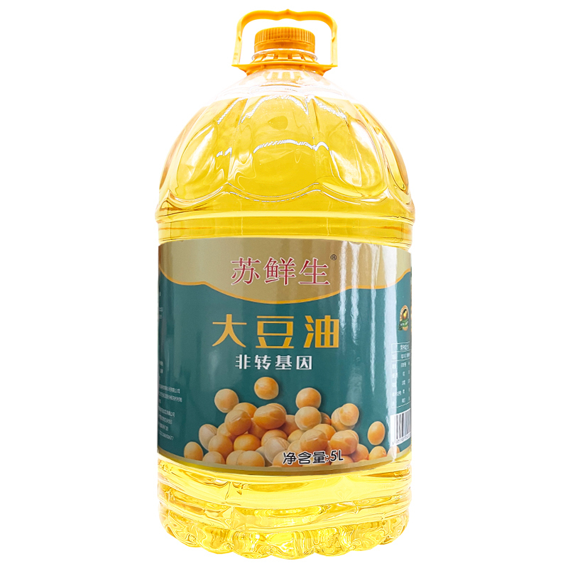 苏鲜生食用油 精炼一级大豆油 5L 非转基因家用炒菜 植物油 营养健康轻食 送礼佳品 香浓味美 团购