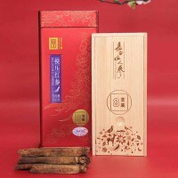 长白山人参模压红参参芦皂苷丰富8支模压红参木盒100g*1盒