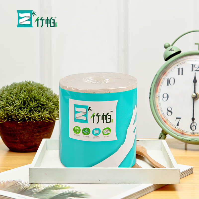 竹帕 1800克空芯卷纸 105mm*105mm/节*4层 1800g/提 10卷/提高清大图