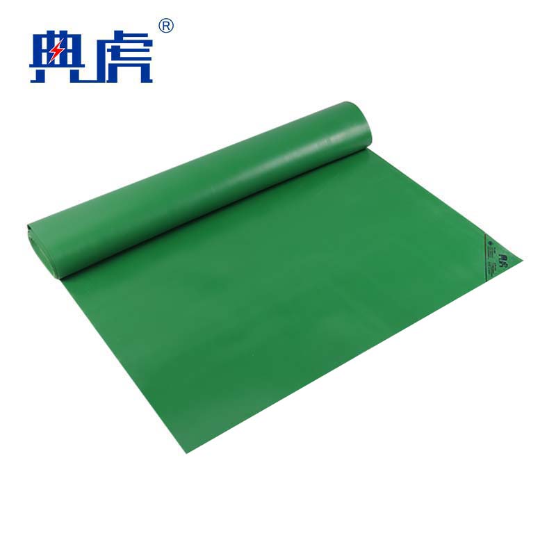 典虎 绝缘胶垫 绿色平面 6kv 10米*1米*3mm 卷高清大图