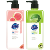 超能 果蔬餐具净洗洁精 750g*2瓶(颜色随机)