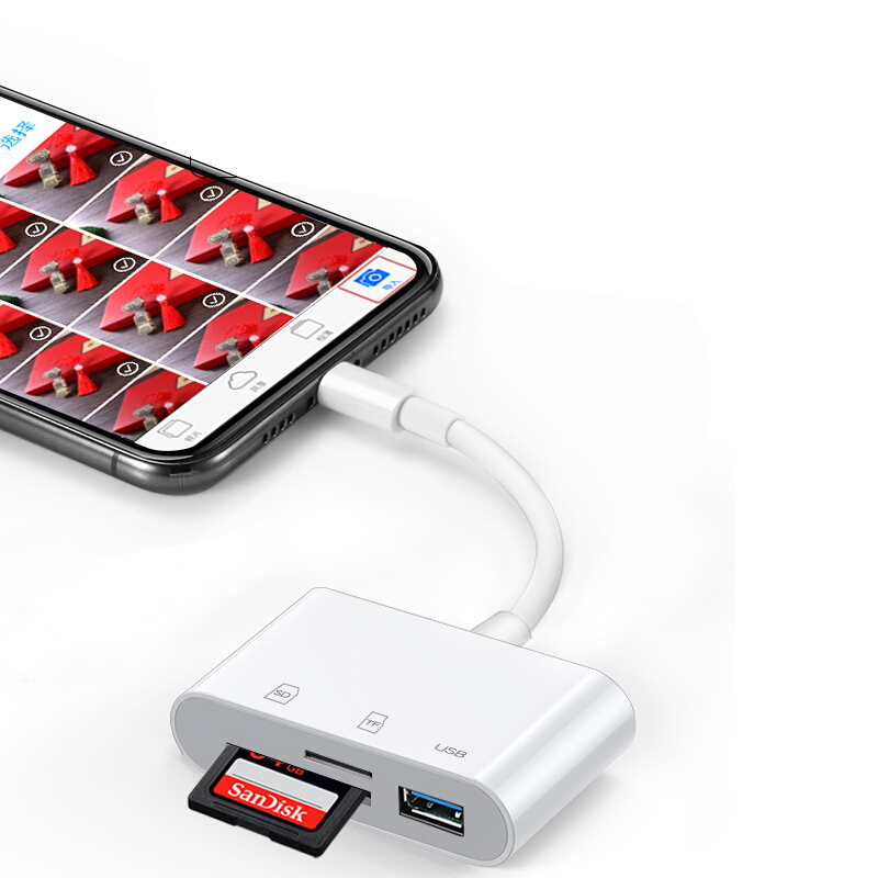 佳能 usb3.0高速读卡器 多合一sd/tf内存卡转换器安卓typec电脑两用otgtypec安卓otg苹果手机sd卡cf读卡器 XQD读取tf内存转换转usb接口iphone连
