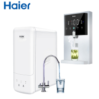 套餐2 海尔(Haier)家用净水器无桶双出水直管线机壁挂式速热饮水机 净饮水套装
