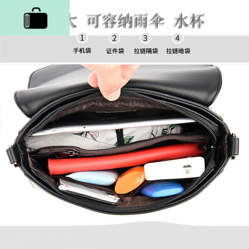 妈妈包中年包包女包2020新款斜挎包时尚大气简约百搭婆婆单肩小包NEWLAKE高清大图