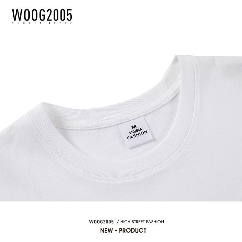 WOOG2005ins火原宿港风情侣上衣宽松韩版潮牌字母印花短袖T恤潮
