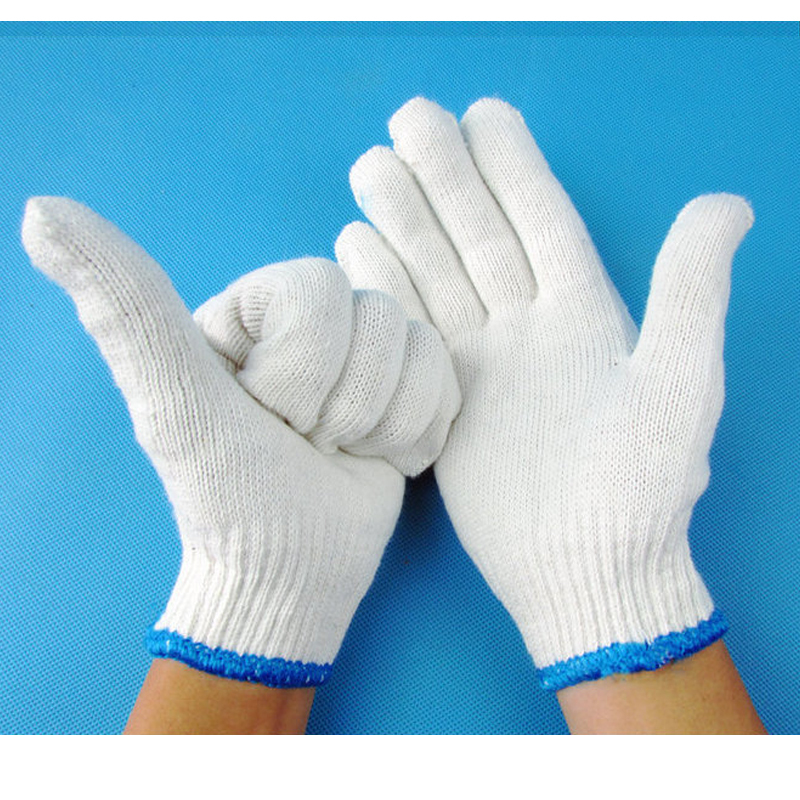 天龙堂威600克棉纱线劳保白色手套10双打防滑加厚耐磨机械工地工作