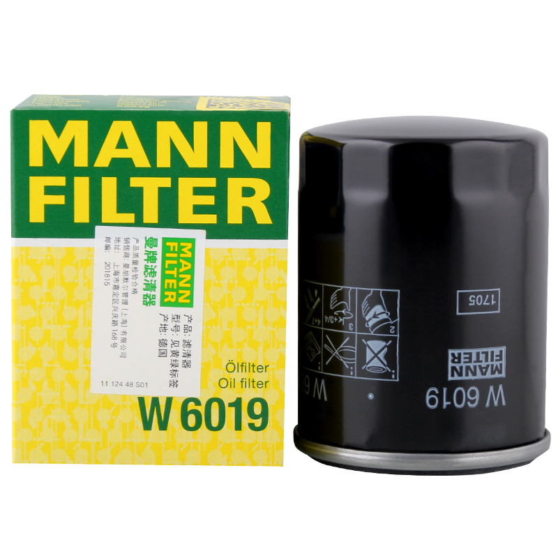 曼牌(MANNFILTER)机油滤清器/机滤/机油滤芯W6019(森林人/傲虎/力狮/BRZ/XV)