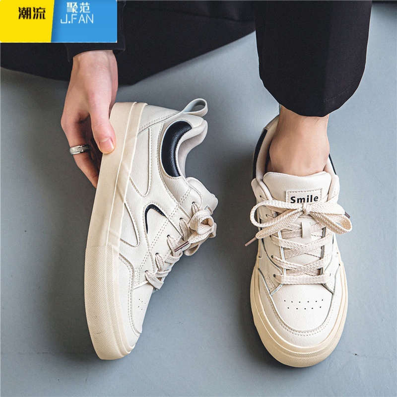 聚范yuanbo男鞋子潮鞋2024新款板鞋男小白鞋百搭超纤皮国潮运动a高清大图