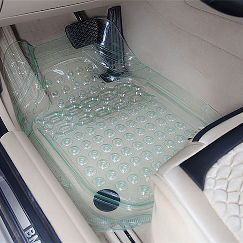 汽车环保塑料pvc软乳橡胶透明防水防滑可修剪通用汽车脚垫地垫