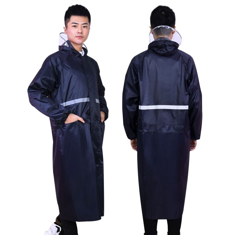 户外雨衣登山旅游野营徒步雨衣劳保雨衣大帽檐雨衣长身大雨衣高清大图