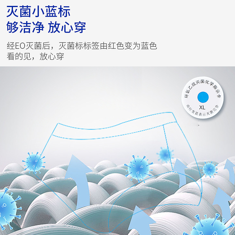 苏软软一次性纯棉抑菌加厚女士内裤三角*5条装(XXL)