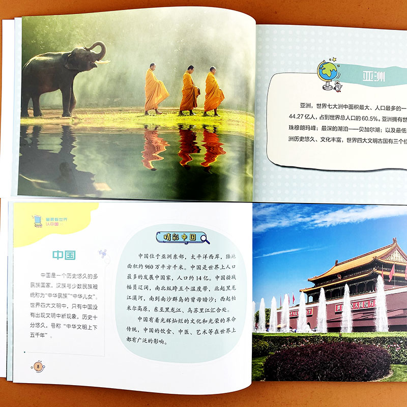 童眼看世界 升级版 全4本 [正版]认中国认世界认识地球宇宙童眼看世界全套4册儿童绘本0-3-6岁宝宝早教看图识物小学生高清大图