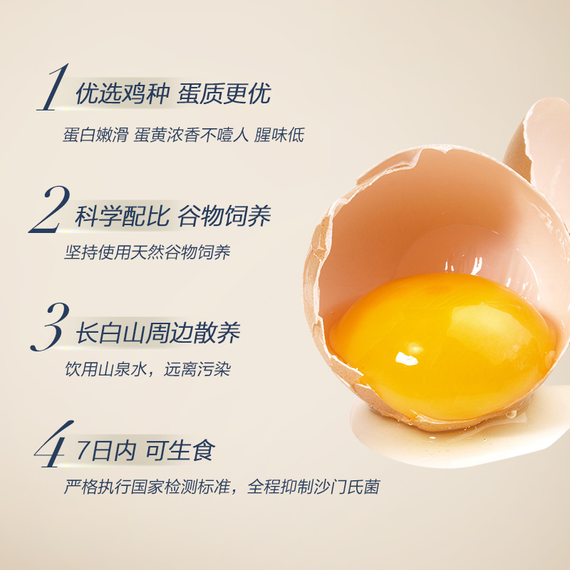 苏鲜生 [苏宁自有品牌]可生食鲜鸡蛋1.5千克(30枚) 谷物蛋无菌蛋溏心生吃日本寿喜锅烧日料鸡蛋